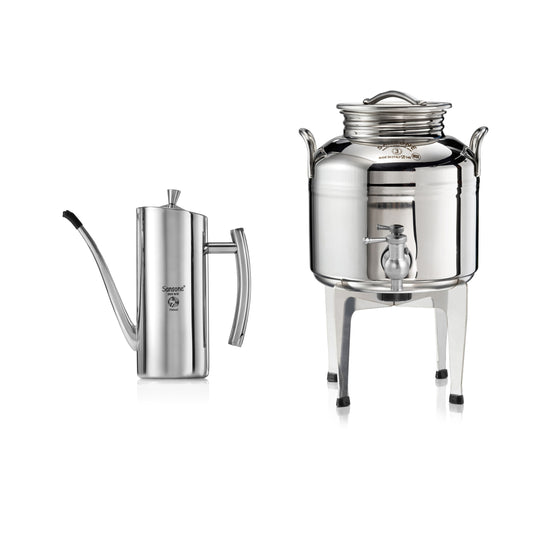 Sansone Idea Gift: Il Gioiello – Kitchen Welded Drum 3 Liters + Cruet Inox