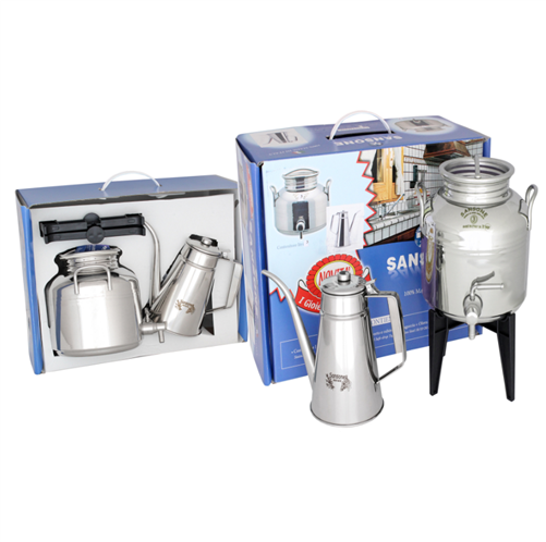 Sansone Idea Gift: Il Gioiello – Kitchen Welded Drum 3 Liters + Cruet Inox